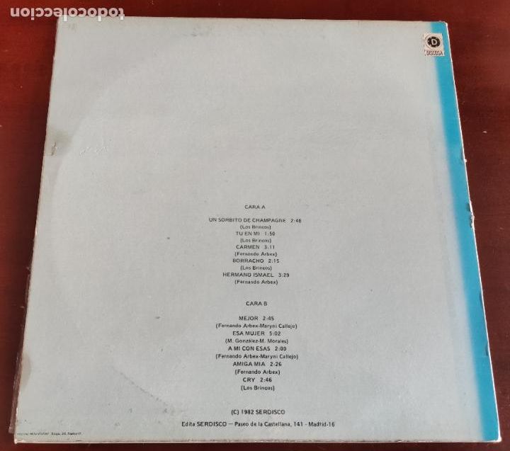 Discos de vinilo: LOS BRINCOS - LO MEJOR - LP - 1982 - Foto 2