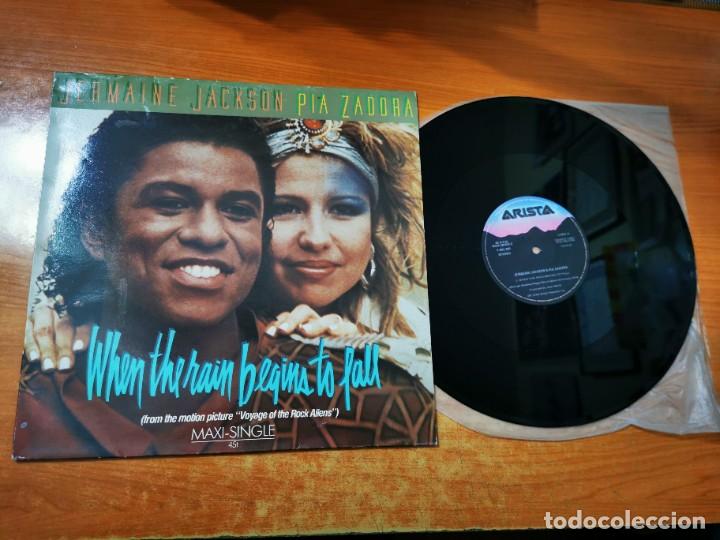 Discos de vinilo: JERMAINE JACKSON & PIA ZADORA When the rain begins to fall MAXI SINGLE VINILO 1984 ESPAÑA 3 TEMAS - Foto 1 - 295700068