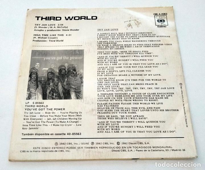 Discos de vinilo: VINILO SINGLE DE THIRD WORLD. TRY JAH LOVE. 1982. - Foto 2 - 295717908