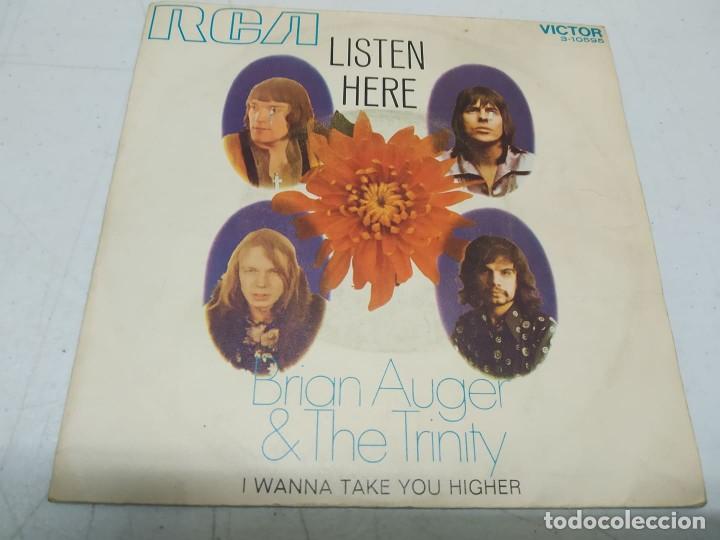 Discos de vinilo: Brian Auger & The Trinity - Listen Here (7- Single) - Foto 1