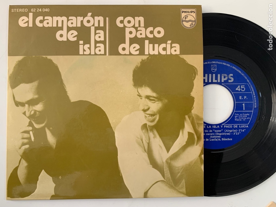 Discos de vinilo: Single Ep el camar&oacute;n de la isla con Paco de Luc&iacute;a - Foto 1