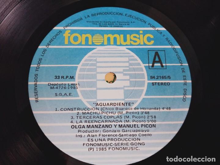 Discos de vinilo: Olga Manzano Y Manuel Picón ‎– Aguardiente.1977. FONOMUSIC 84.2165/5. NUEVO. MINT / MINT - Foto 5 - 295877038