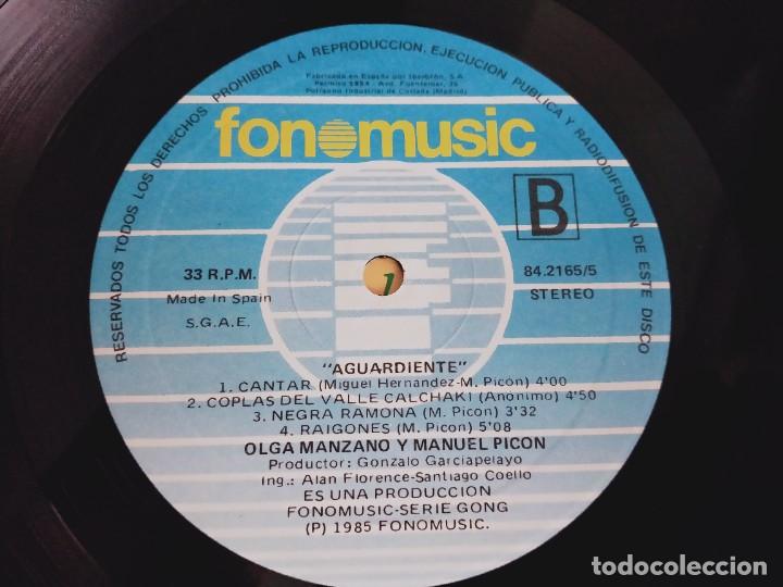 Discos de vinilo: Olga Manzano Y Manuel Picón ‎– Aguardiente.1977. FONOMUSIC 84.2165/5. NUEVO. MINT / MINT - Foto 7 - 295877038