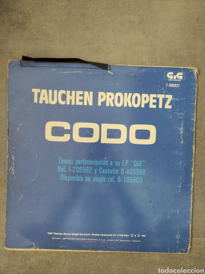 Discos de vinilo: CODO, TAUCHEN PROKOPETZ - Foto 2