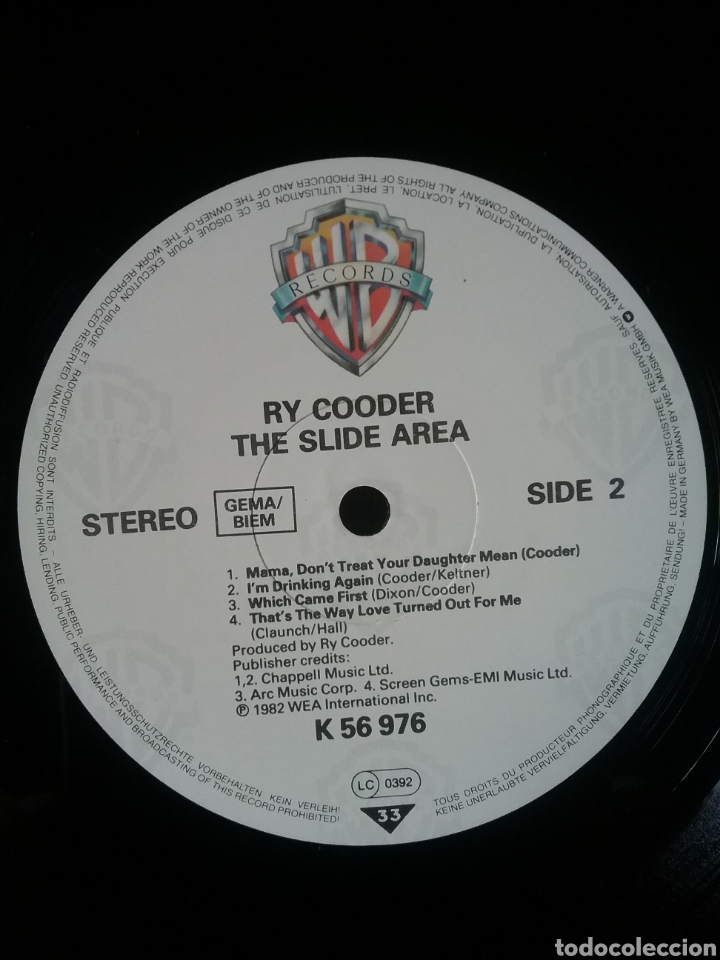 Discos de vinilo: RY COODER 1982 W&B Copia Germany - Foto 4