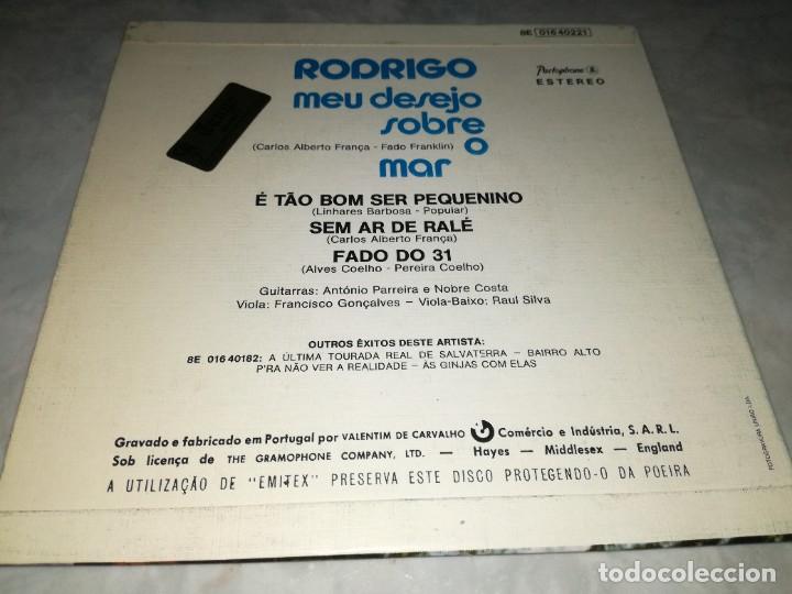 Discos de vinilo: RODRIGO-MEU DESEJO SOBRE O MAR - Foto 2