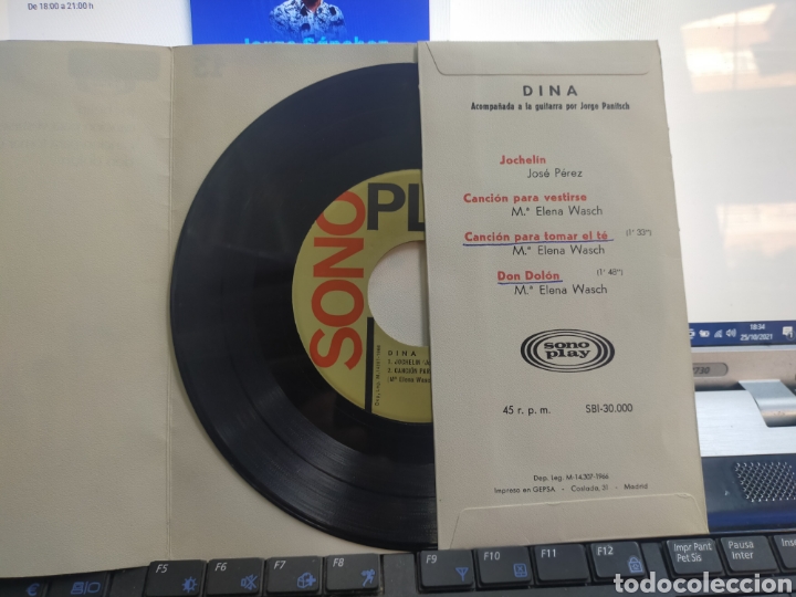 Discos de vinilo: Dina ep jochelin + 3 1966 - Foto 2