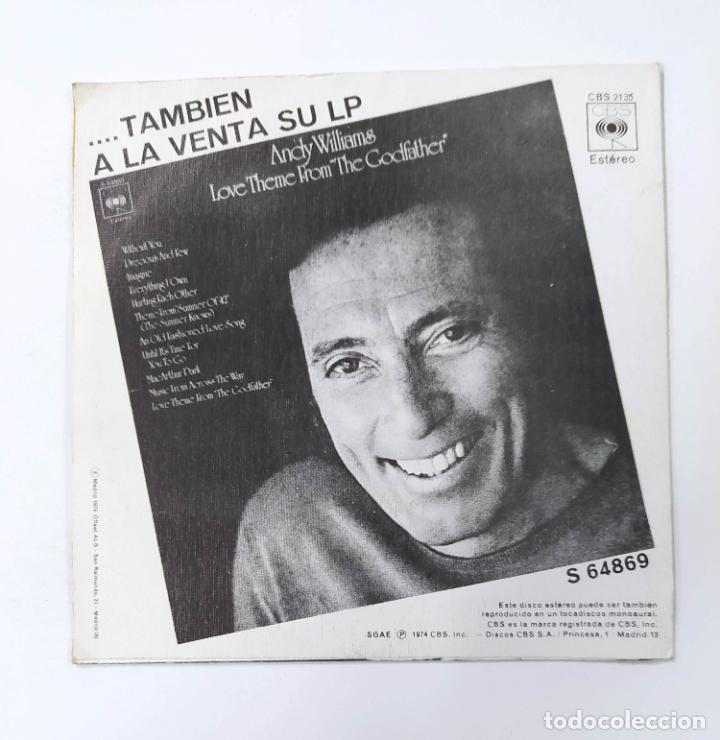 Discos de vinilo: ANDY WILLIAMS Y N&Ouml;ELLE - RECUERDA - REMEMBER. SINGLE. TDKDS3 - Foto 2