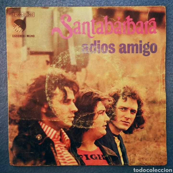 Discos de vinilo: SANTAB&Aacute;RBARA - ADIOS AMIGO - COLORES - Foto 1