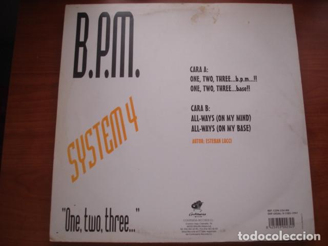 Discos de vinilo: B.P.M. System 4 One, Two, Three... - Foto 2