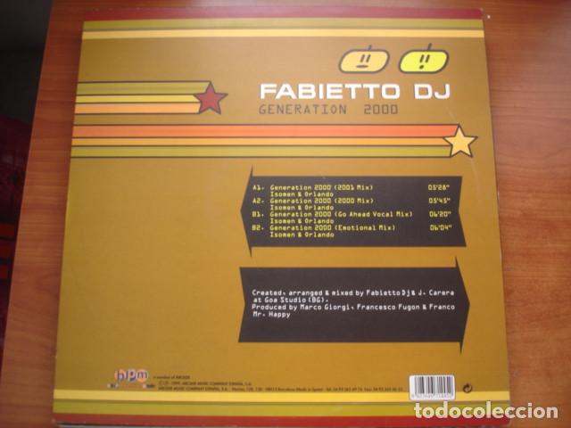 Discos de vinilo: Fabietto DJ Generation 2000 - Foto 2
