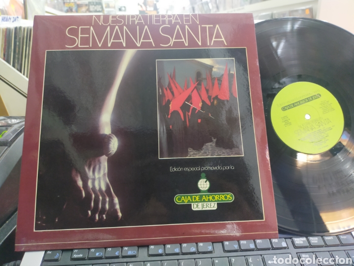 Discos de vinilo: Nuestra tierra en semana Santa LP caja de ahorros de Jerez 1982