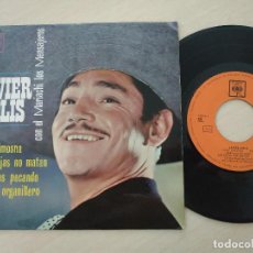 Discos de vinilo: JAVIER SOLIS - UNA LIMOSNA / LAS REJAS NO MATAN / SIGAMOS PECANDO / AMIGO ORGANILLERO -EP SPAIN 1966. Lote 296899438