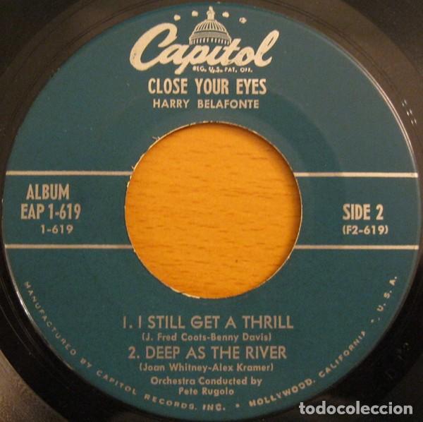Discos de vinilo: Harry Belafonte &ndash; Close Your Eyes - 1955 - Foto 3