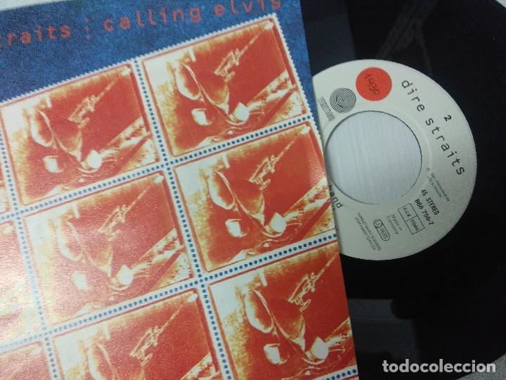 Discos de vinilo: DIRE STRAITS/CALLLING ELVIS/SINGLE. - Foto 2