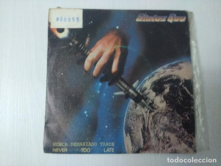 Discos de vinilo: STATUS QUO/NEVER TOO LATER/SINGLE. - Foto 1