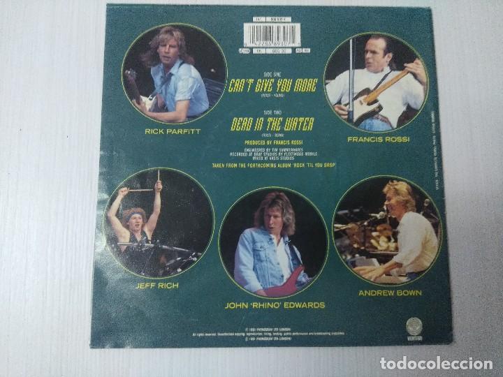 Discos de vinilo: STATUS QUO/CANT GIVE YOU MORE/SINGLE. - Foto 3