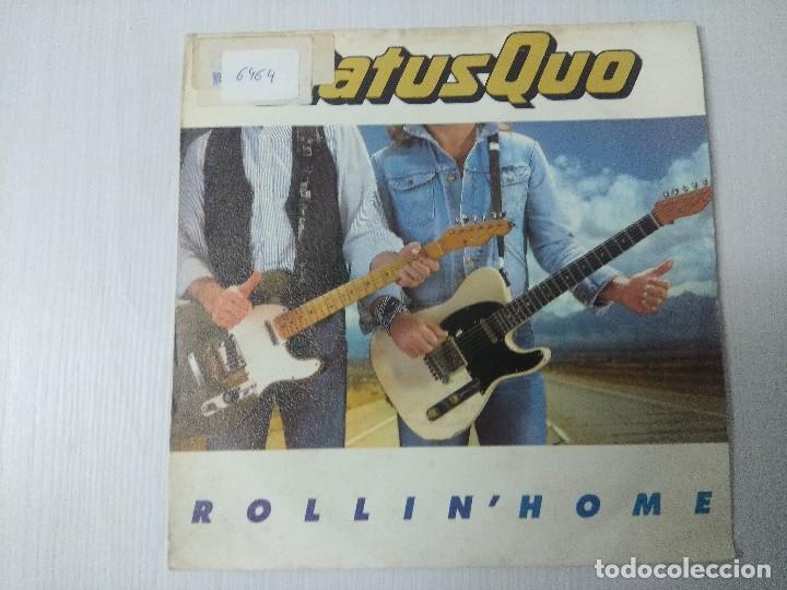 Discos de vinilo: STATUS QUO/ROLLIN HOME/SINGLE. - Foto 1
