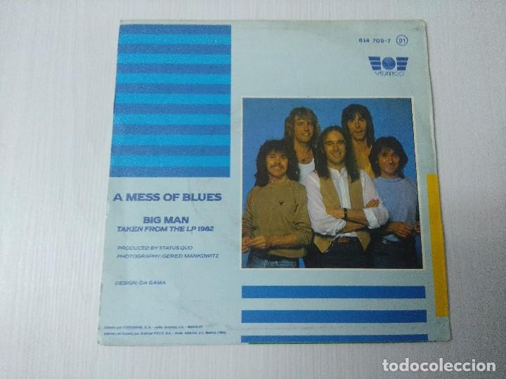 Discos de vinilo: STATUS QUO/A MESS OF BLUES/SINGLE. - Foto 3