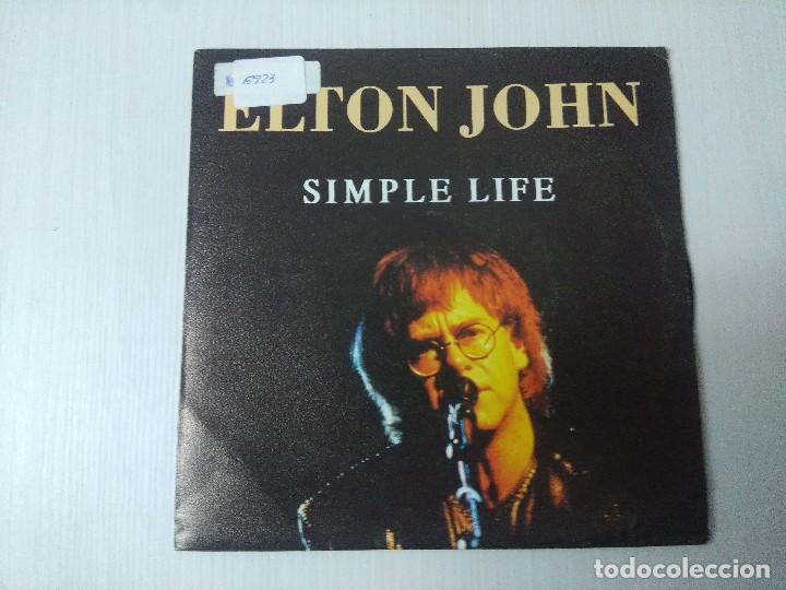 Discos de vinilo: ELTON JOHN/SIMPLE LIFE/SINGLE PROMOCIONAL. - Foto 1