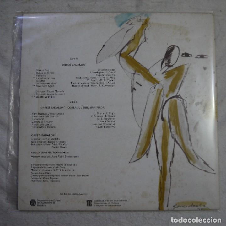 Discos de vinilo: ORFEÓ BADALONÍ - COBLA JUVENIL MARINADA - OFRENA - LP 1984 - Foto 2 - 297081453