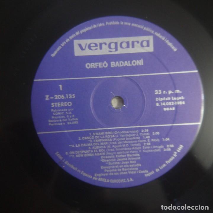 Discos de vinilo: ORFEÓ BADALONÍ - COBLA JUVENIL MARINADA - OFRENA - LP 1984 - Foto 3 - 297081453