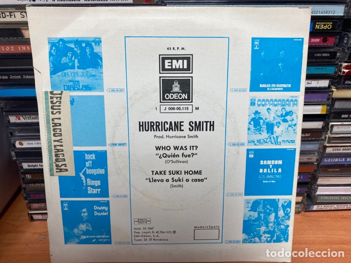 Discos de vinilo: Hurricane Smith - Who Was It? (7&rdquo;, Single) - Foto 2