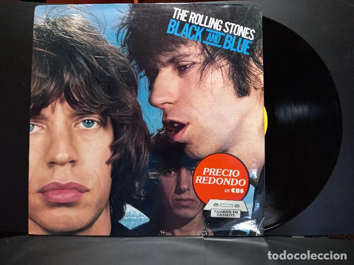 Discos de vinilo: THE ROLLING STONES- BLACK AND BLUE- SPAIN LP 1976 CBS 450203 PEPETO - Foto 1 - 297264543