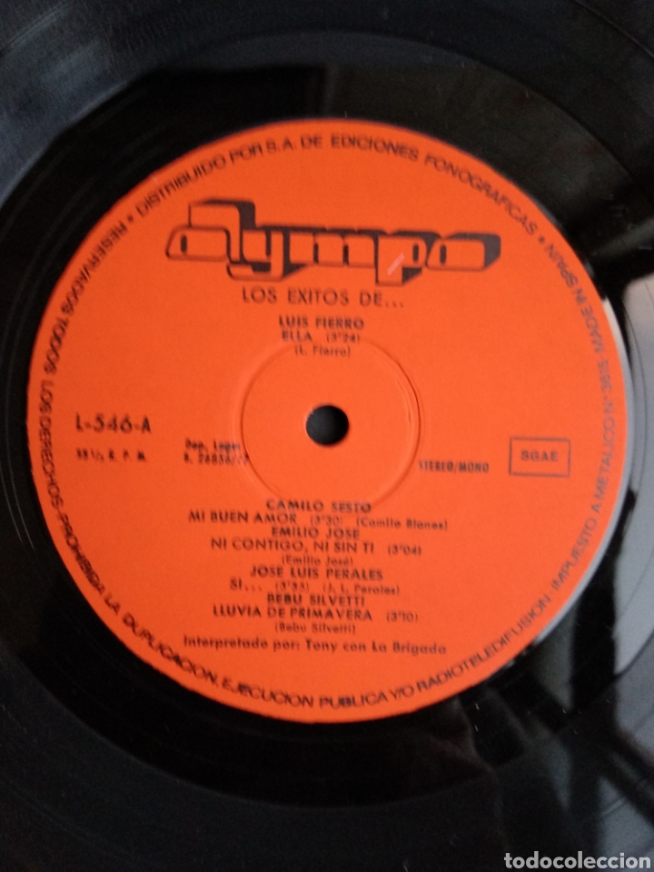 Discos de vinilo: *LOS &Eacute;XITOS DE...OLIMPO, 1977. A1 - Foto 3