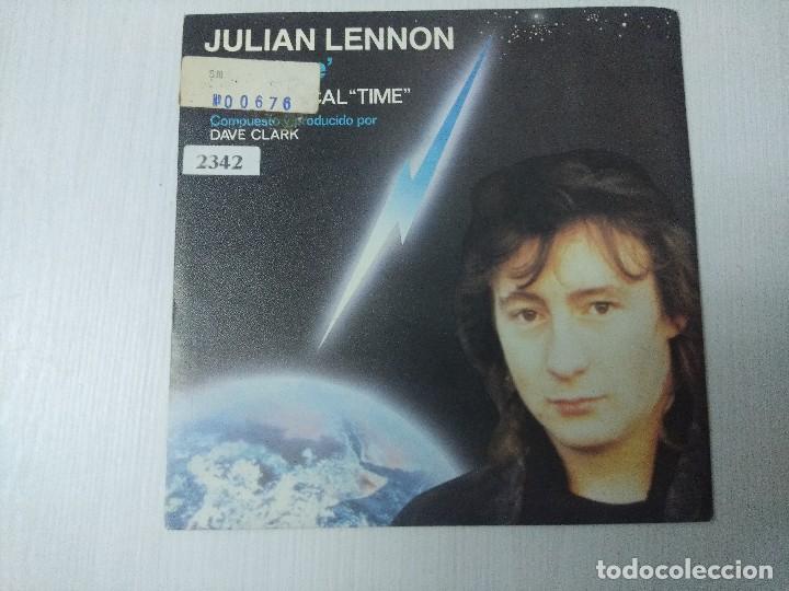 Discos de vinilo: JULIAN LENNON/TIME/SINGLE. - Foto 1