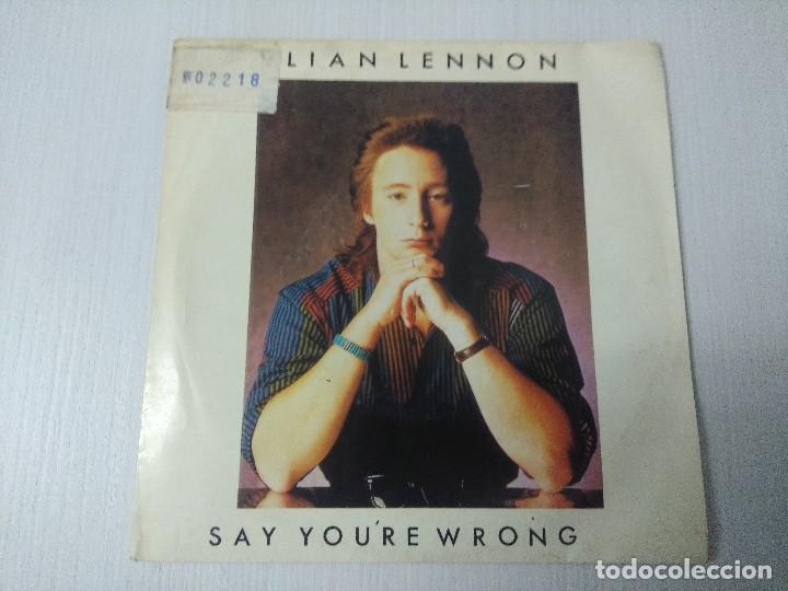 Discos de vinilo: JULIAN LENNON/SAY YOURE WRONG/SINGLE. - Foto 1