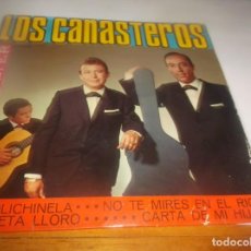 Discos de vinilo: LOS CANASTEROS - EL POLICHINELA - NO TE MIRES EN EL RIO +2 - EP. 1963 BELTER -GUITARRA PEPITO PRIEGO. Lote 297369558