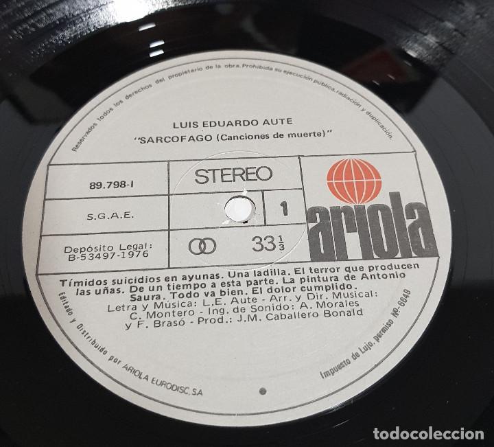 Discos de vinilo: LUIS EDUARDO AUTE - SARCOFAGO - Foto 2