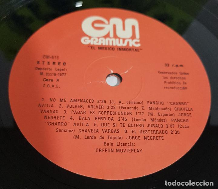 Discos de vinilo: EL MEXICO INMORTAL - CHAVELA VARGAS - Foto 2