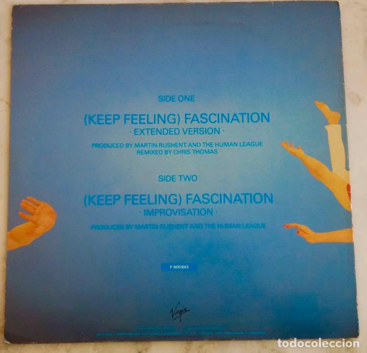 Discos de vinilo: HUMAN LEAGUE. FASCINATION ( VERSION EXTENDIDA ). MAXI SINGLE ESPA&Ntilde;A 2 TEMAS - Foto 2