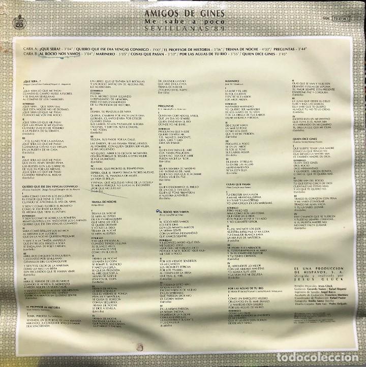 Discos de vinilo: Amigos De Gines &ndash; Me Sabe A Poco - Foto 2