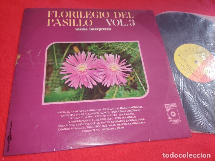 Vinyl records: FLORILEGIO DEL PASILLO Vol.3 LP 1981 ECUADOR LATIN Maruja Mendoza+Arauz+Jaramillo+Villamar+Vega+++