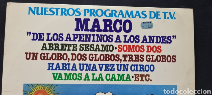 Discos de vinilo: LP. Nuestros Programas de la TV. La Banda Loca. El Corro Alegre. Kali. - Foto 2