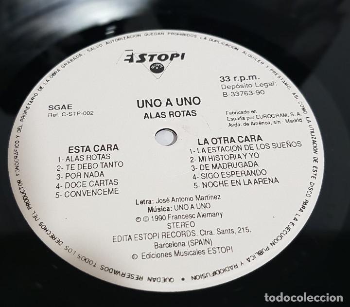Discos de vinilo: UNO A UNO - ALAS ROTAS - Foto 2