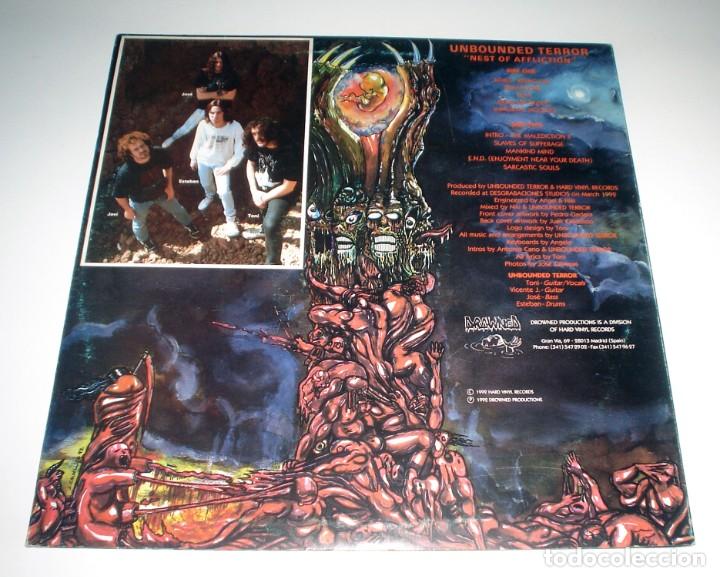 Discos de vinilo: LP UNBOUNDED TERROR - NEST OF AFFLICTION - Foto 2