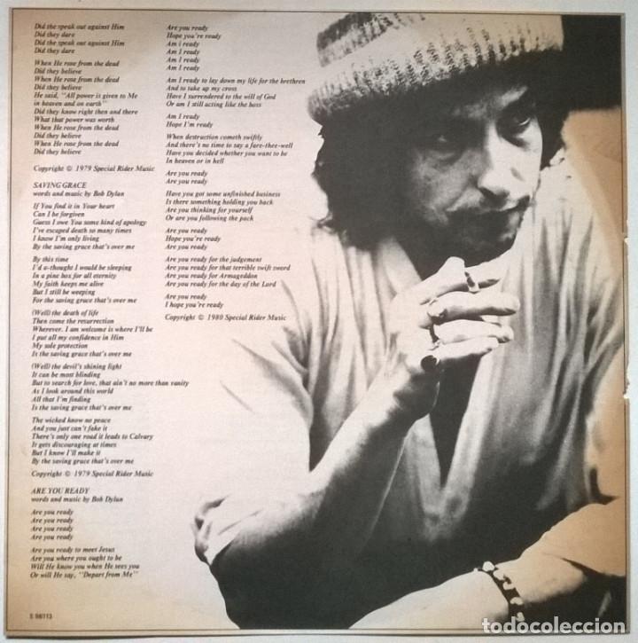 Discos de vinilo: Bob Dylan. Saved. CBS, Spain 1980 LP + 2 encartes - Foto 3