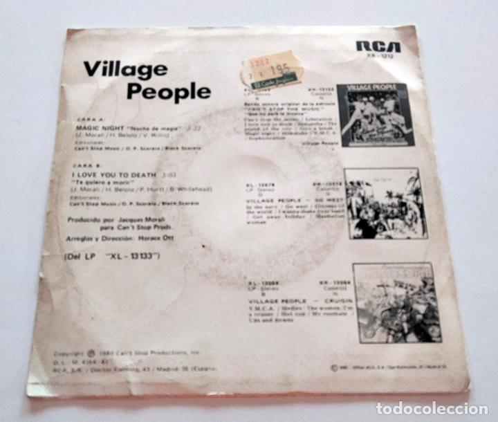 Discos de vinilo: VINILO SINGLE DE VILLAGE PEOPLE. MAGIC NIGHT. 1981. - Foto 2