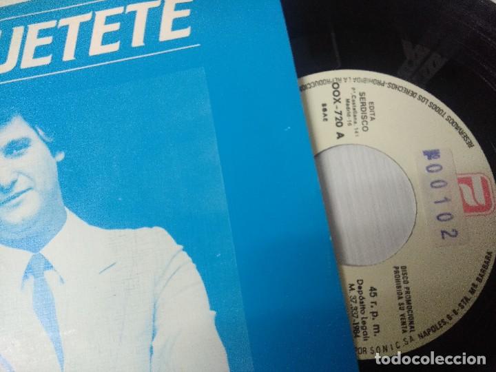Discos de vinilo: CHIQUETETE/NO ES SUFICIENTE/SINGLE PROMOCIONAL. - Foto 2