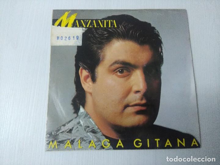 Discos de vinilo: MANZANITA/MALAGA GITANA/SINGLE PROMOCIONAL. - Foto 1