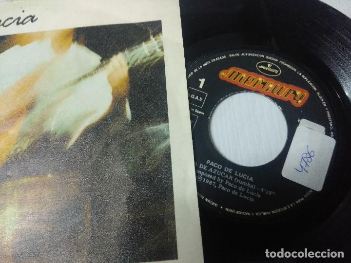 Discos de vinilo: PACO DE LUCIA/CA&Ntilde;A DE AZUCAR/SINGLE. - Foto 2