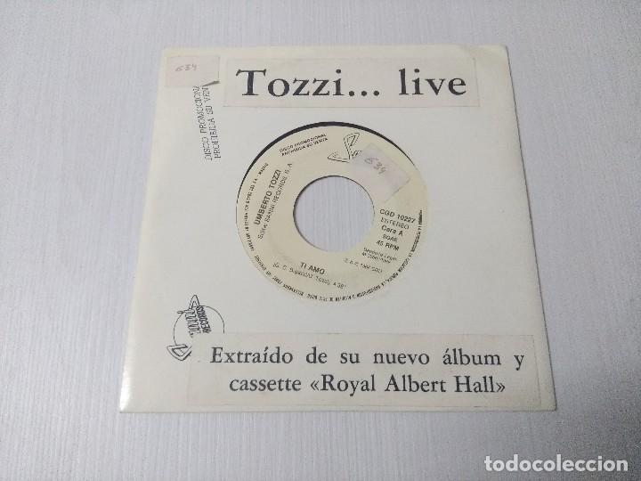 Discos de vinilo: TOZZI................LIVE/SINGLE PROMOCIONAL. - Foto 1