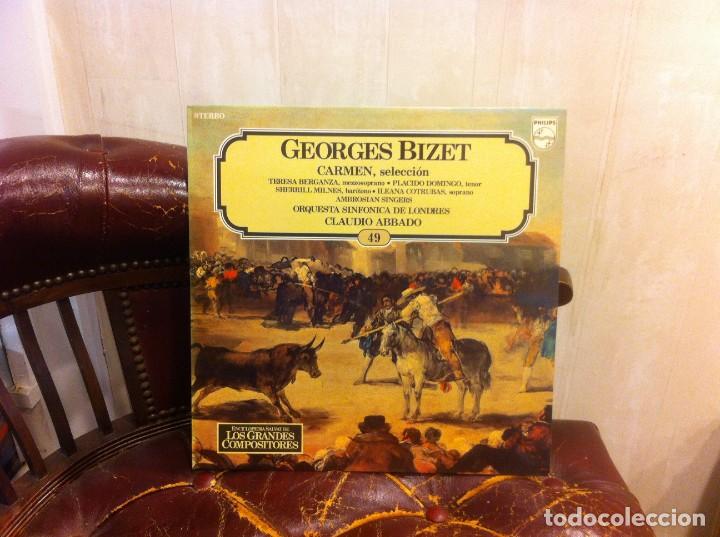 Discos de vinilo: LP. (LOS GRANDES COMPOSITORES, SALVAT) N&ordm; 49. BIZET