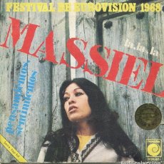 Discos de vinilo: MASSIEL / LA,LA,LA (EUROVISION 1968) / PENSAMIENTOS, SENTIMIENTOS (SINGLE 1968). Lote 298266058