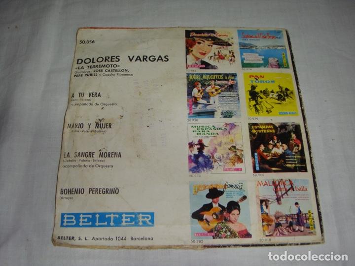 Discos de vinilo: DOLORES VARGAS la Terremoto. - Foto 2
