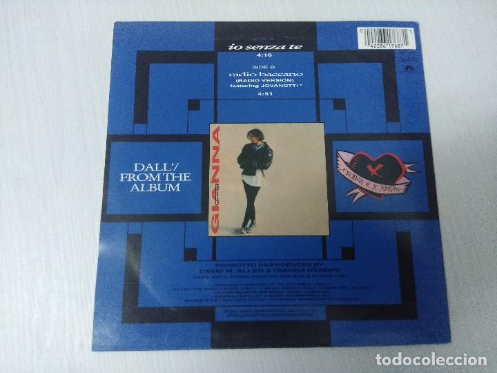 Discos de vinilo: GIANNA NANNINI/IO SENZA TE/SINGLE. - Foto 3